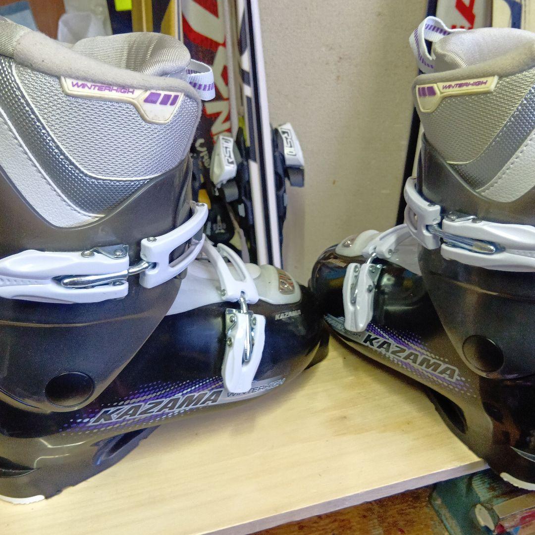 整備済 …ホットWAX仕上げ ジュニア用130cm ATOMIC 板…カザマ靴…