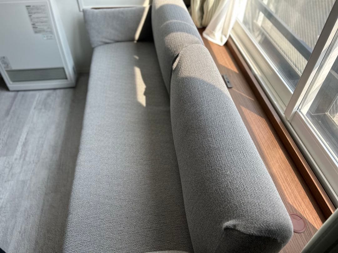 ニトリ　モダン グレー ファブリック ソファベッド