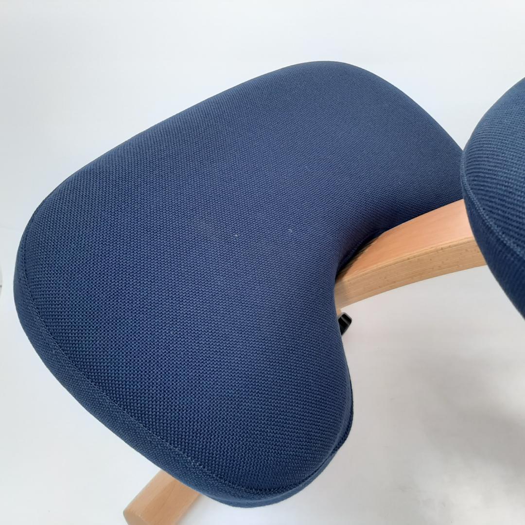 美品　サカモトハウス　バランスイージー　チェア　ネイビー　姿勢矯正チェア