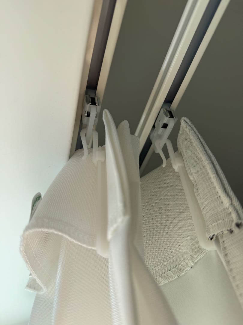 ロウヤ　ドレープカーテン　ホワイトカーテンレースセット2枚組✖︎2 計8枚　遮光