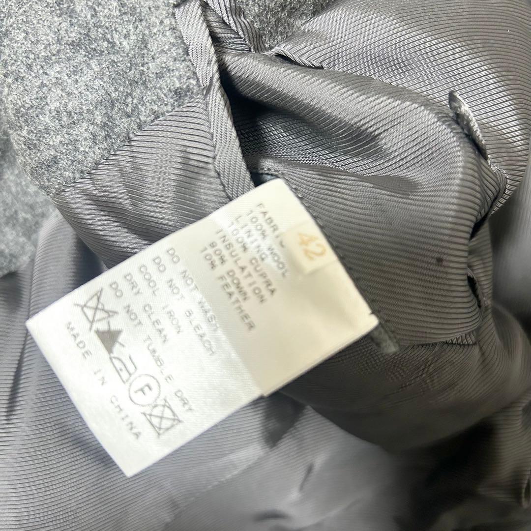 美品　エディフィス　カノニコ　ダウンチェスターコート　グレー　ウール　肉厚