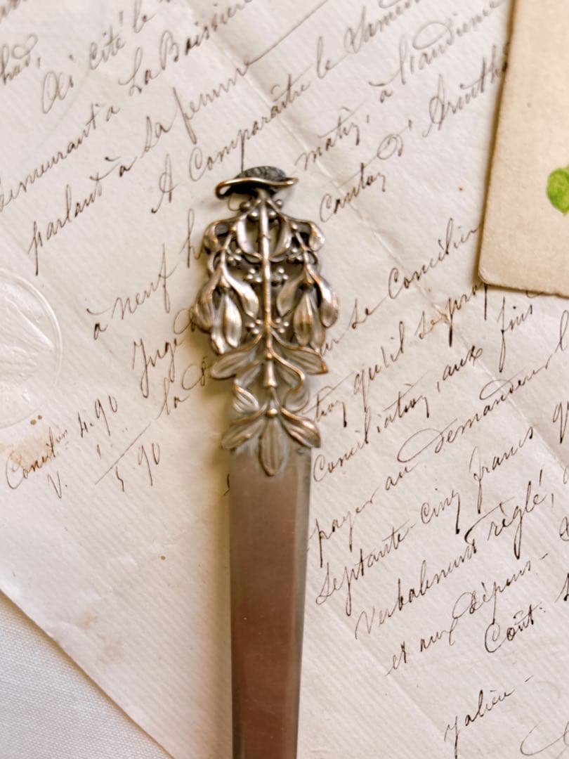 フランスヴィンテージ　ヤドリギ・ペーパーナイフ