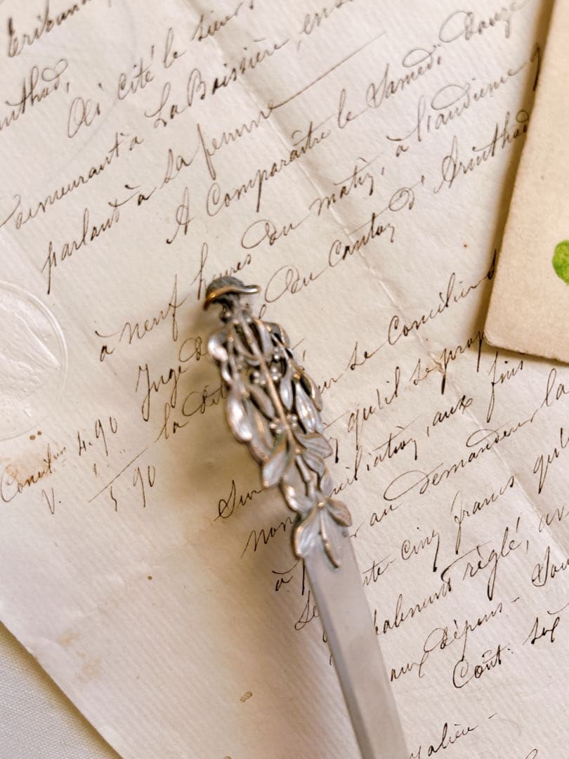 フランスヴィンテージ　ヤドリギ・ペーパーナイフ