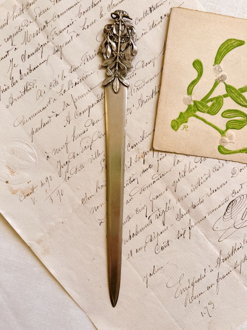 フランスヴィンテージ　ヤドリギ・ペーパーナイフ