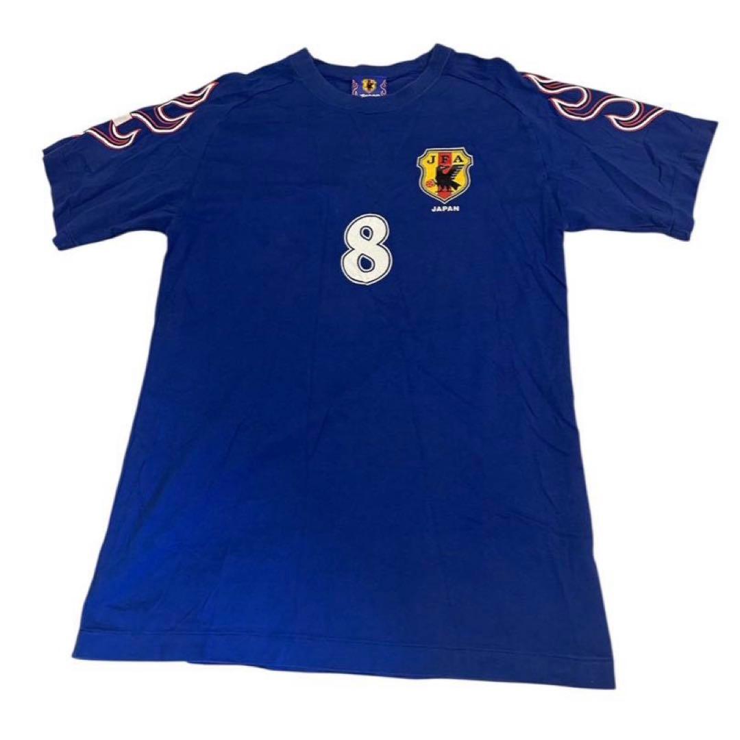 希少】1998年 フランスW杯 日本代表 Tシャツ 中田英寿 炎 ユニフォーム
