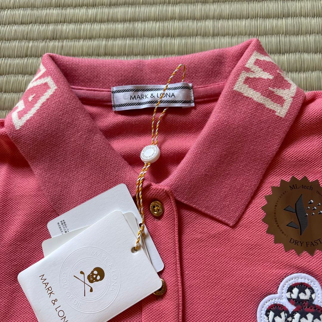 MARK & LONA ピンク ポロシャツ 半袖