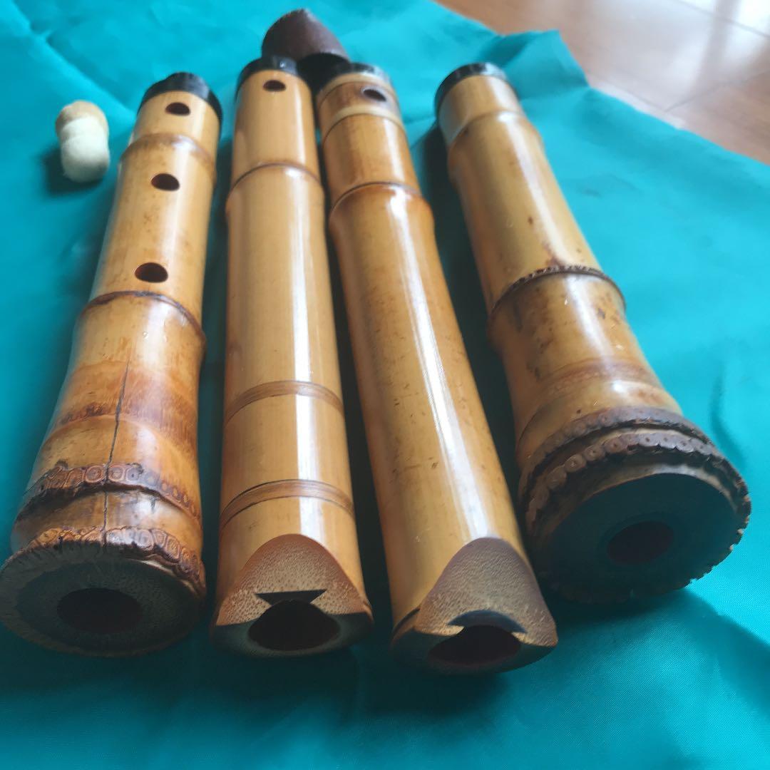 9 尺八　一尺八寸管　二本　尺八ケース付き　値下げ　あとはバッチリ