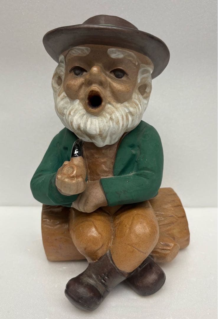 煙出し人形】パイプおじさん 香炉 置物 インテリア 陶器製 お香立て