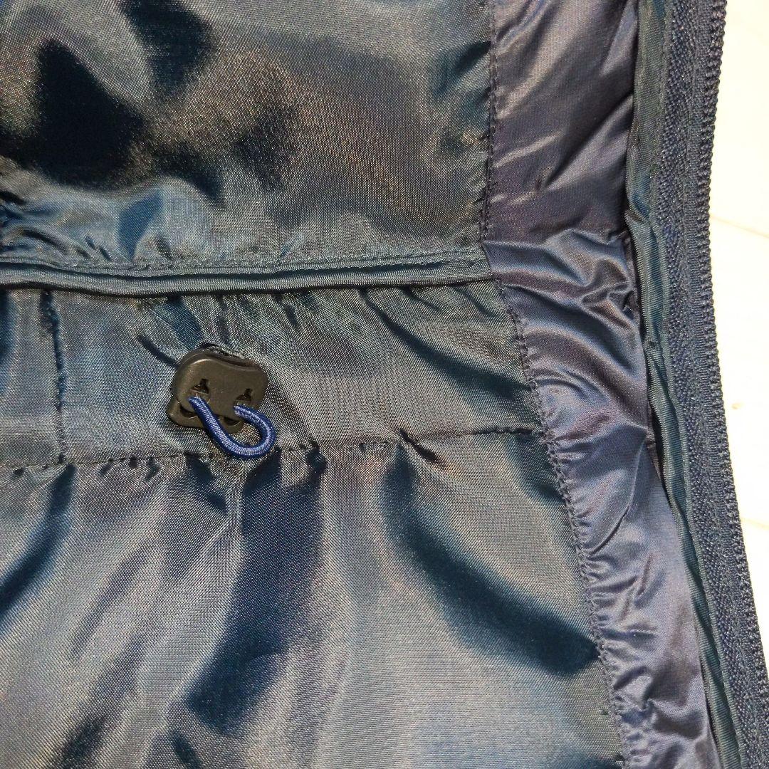 値下げ美品　マンシングウェア　ダウンワンピースМ　紺ネイビー　中綿