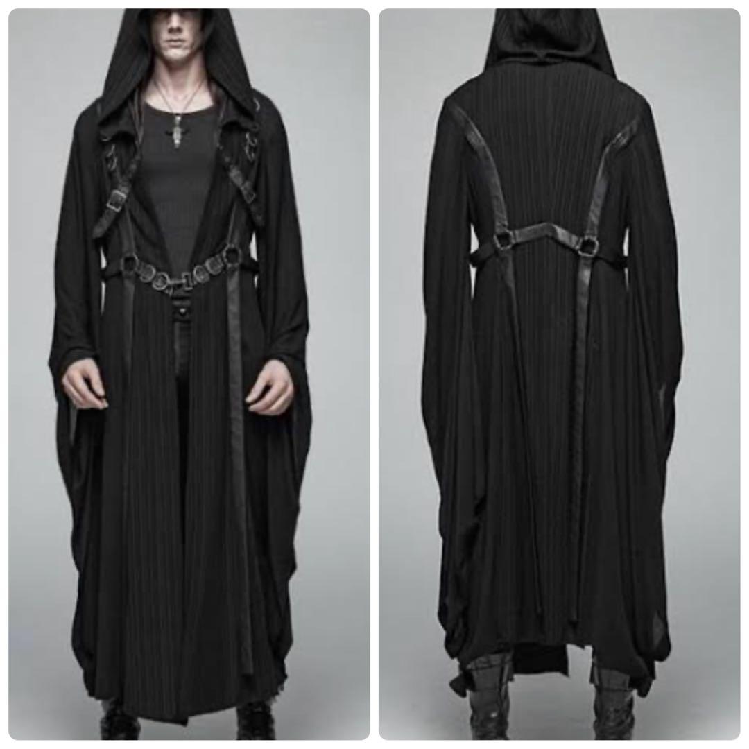 Y2K パンク レザーハーネス 振袖 着物 ギミック ローブ ロングコート