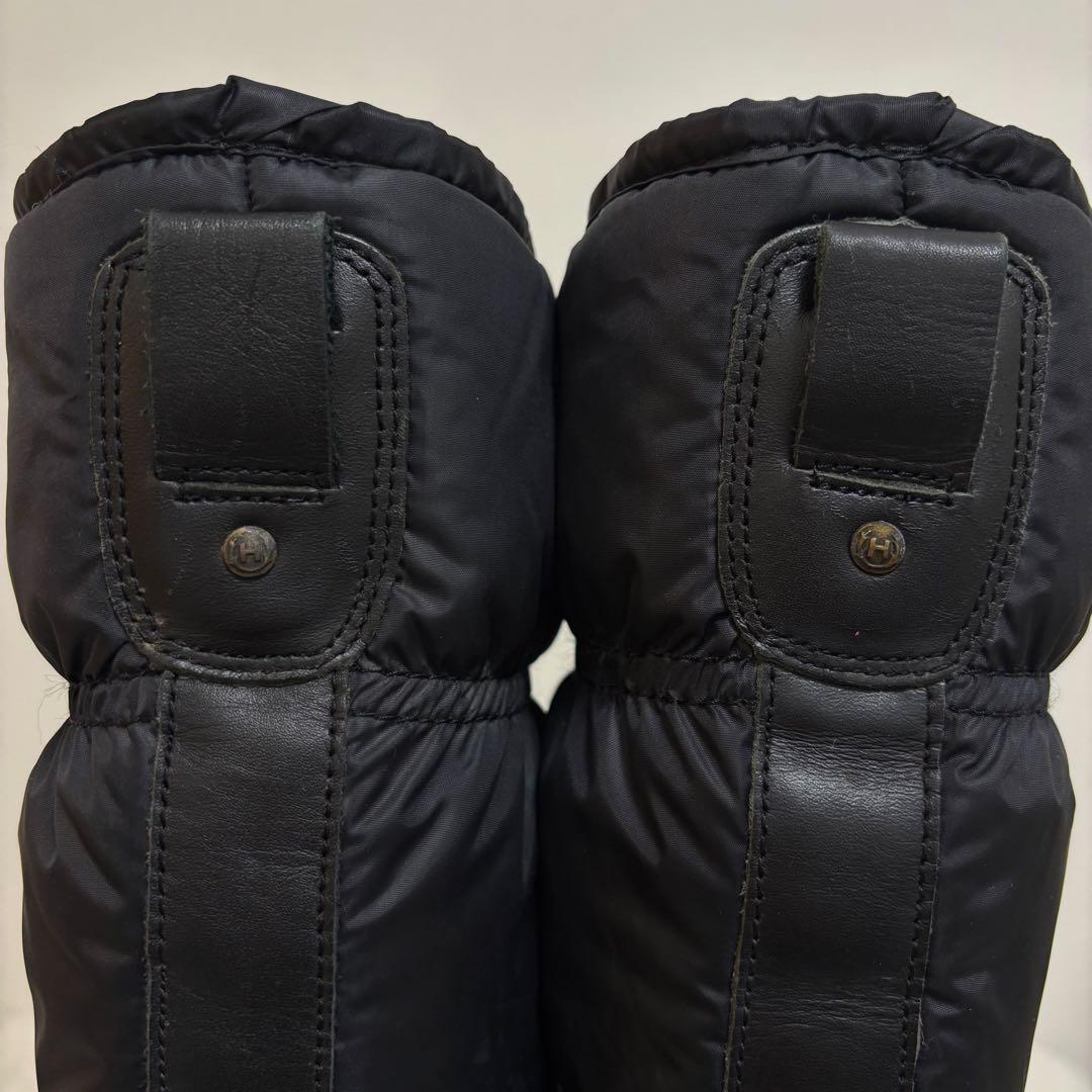 美品HUNTER☆UK4スノーキルトブーツ 黒ハンター23~23.5スノーブーツ