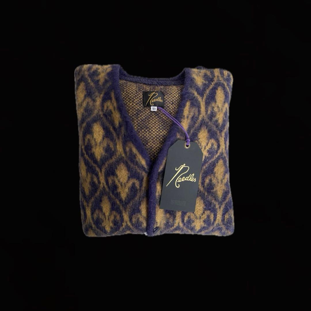 Needles 24AW 総柄 モヘア カーディガン