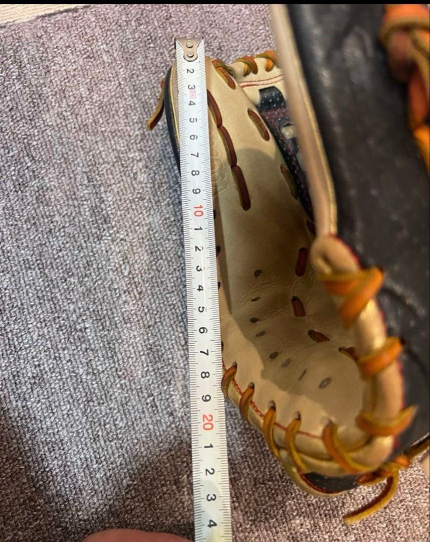 ZETT 軟式用グローブ ネイビー/ベージュ　プロステータス　限定　源田モデル