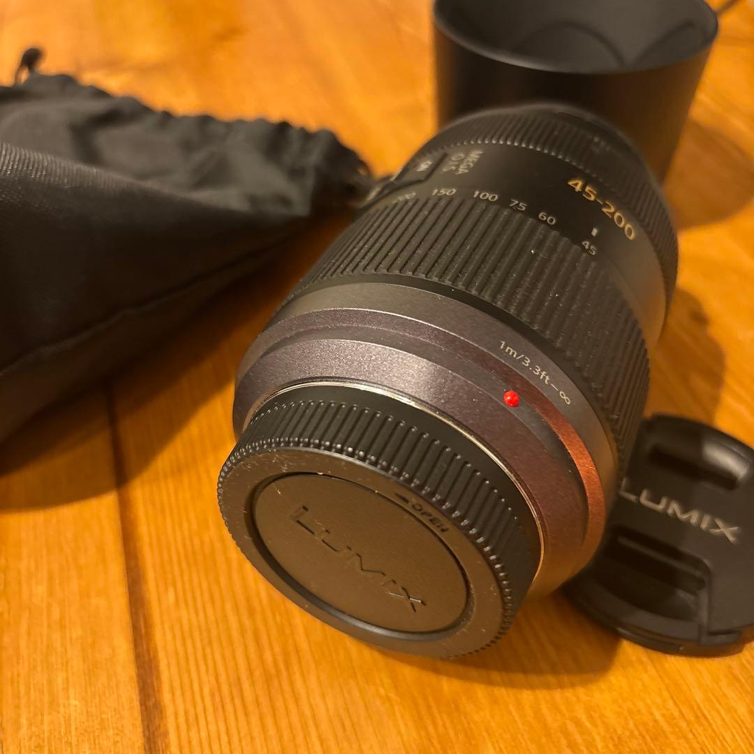 レンズ PanasonicLUMIX G VARIO45-200mm カバー袋付
