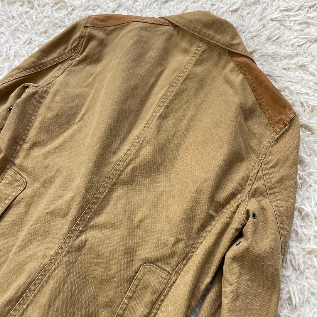 ラルフローレン コットン レザー切替 ジャケット サファリジャケット サイズ6