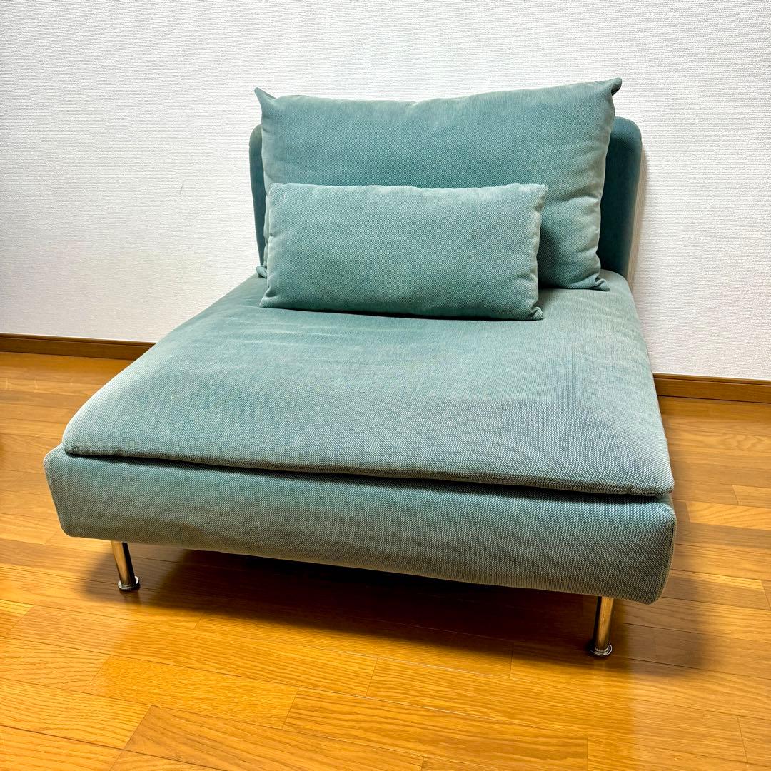 廃盤カラー】IKEA イケア ソーデルハムン 1人掛けソファ ターコイズ
