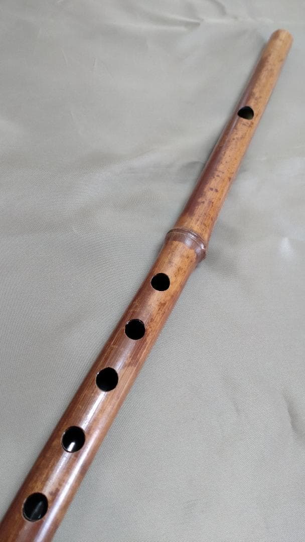 煤竹 真竹笛 古典調5本調子 篠笛 ① C 煤竹 真竹笛 古典調
