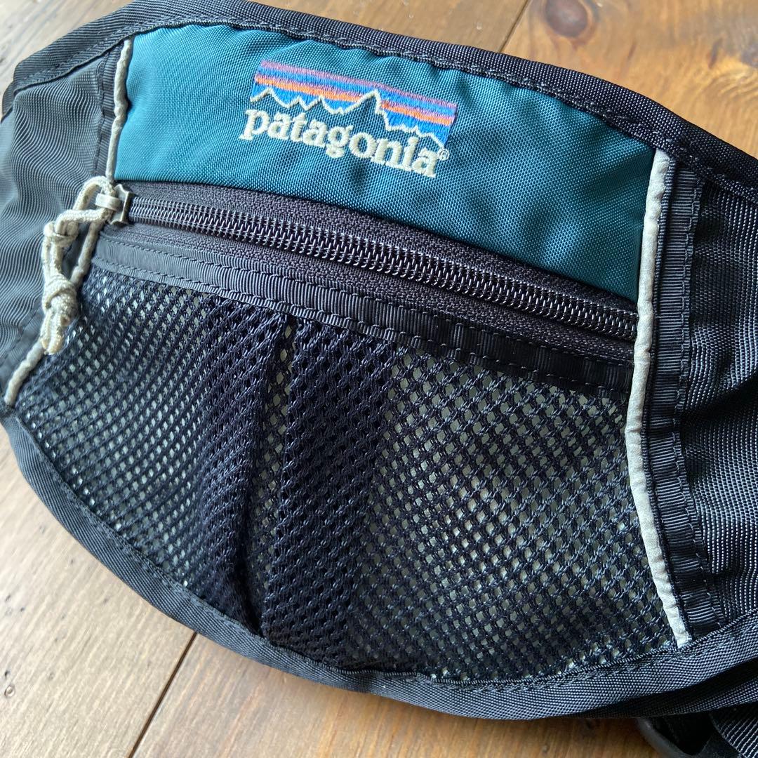 00s Patagonia waist pouch ブラック/フォレスト