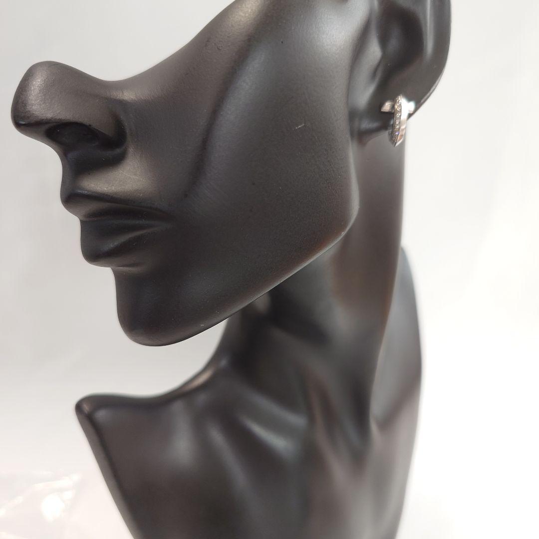 【美品】ティファニー K18WG T ワン フープ ピアス 片耳用 6625