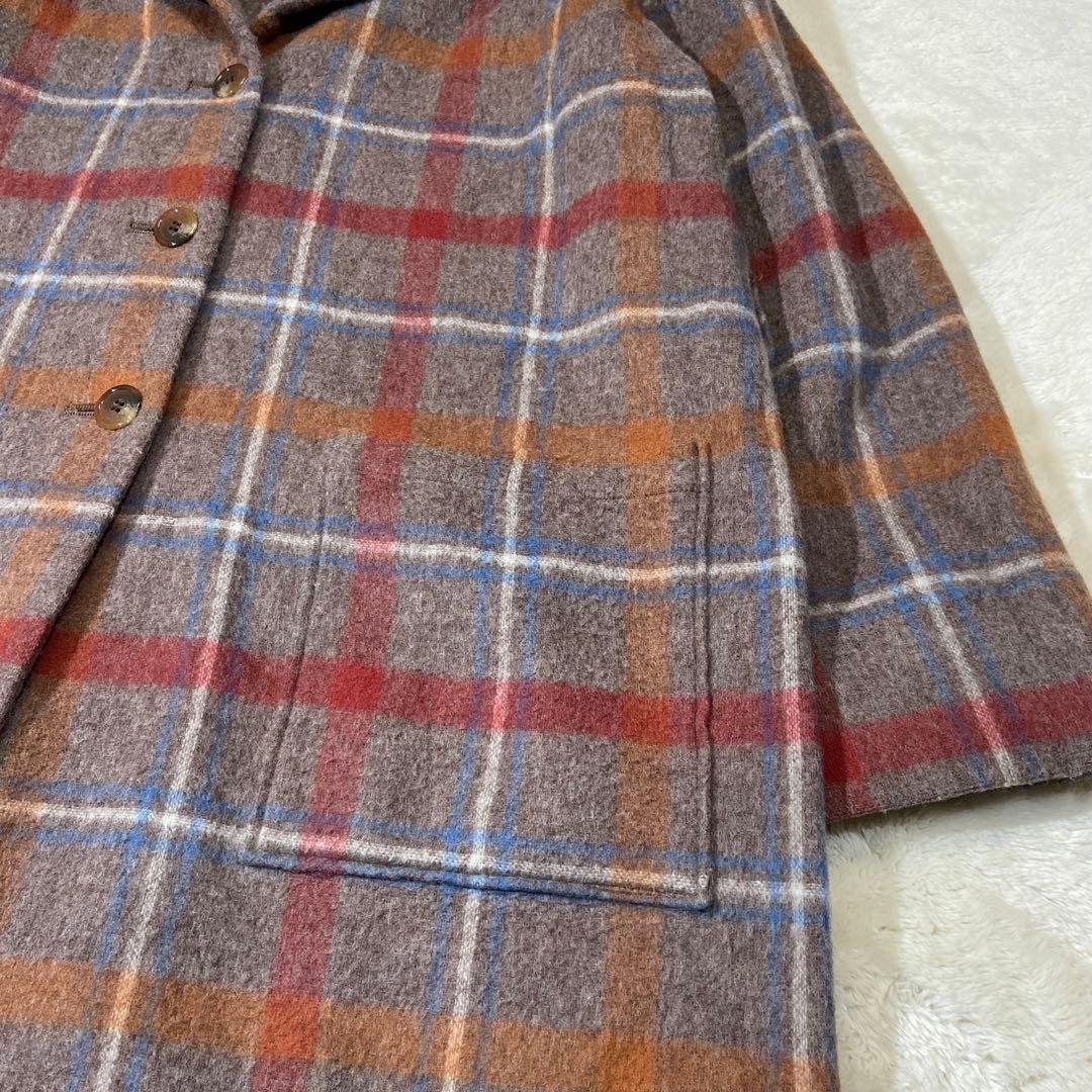 l'atelier du savon リバーシブル チェック ウール コート