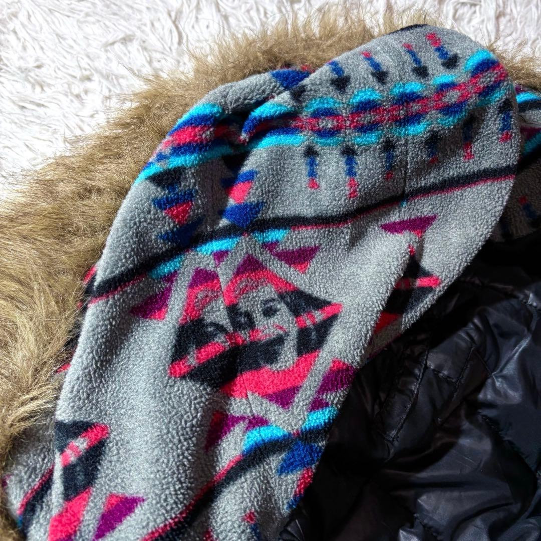 【美品】ヒステリックグラマー　モッズコート　メンズM　ブラック　総柄　ヒスガール