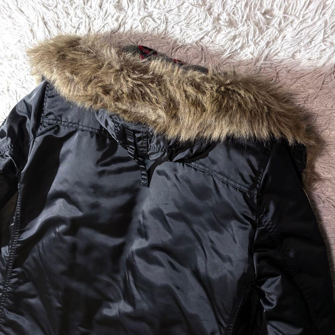 【美品】ヒステリックグラマー　モッズコート　メンズM　ブラック　総柄　ヒスガール