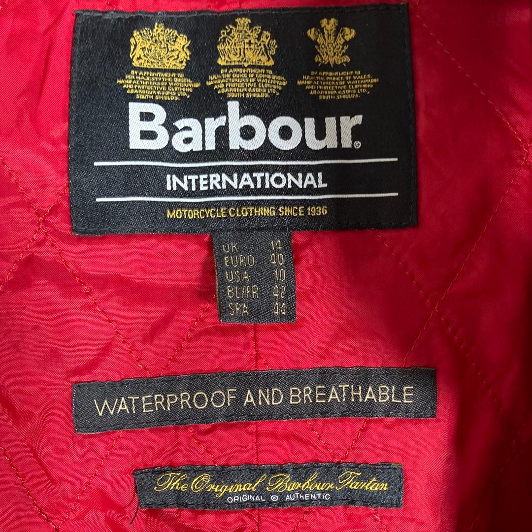 【美品】Barbour バブアー オイルドジャケットモッズコートネイビーロゴ