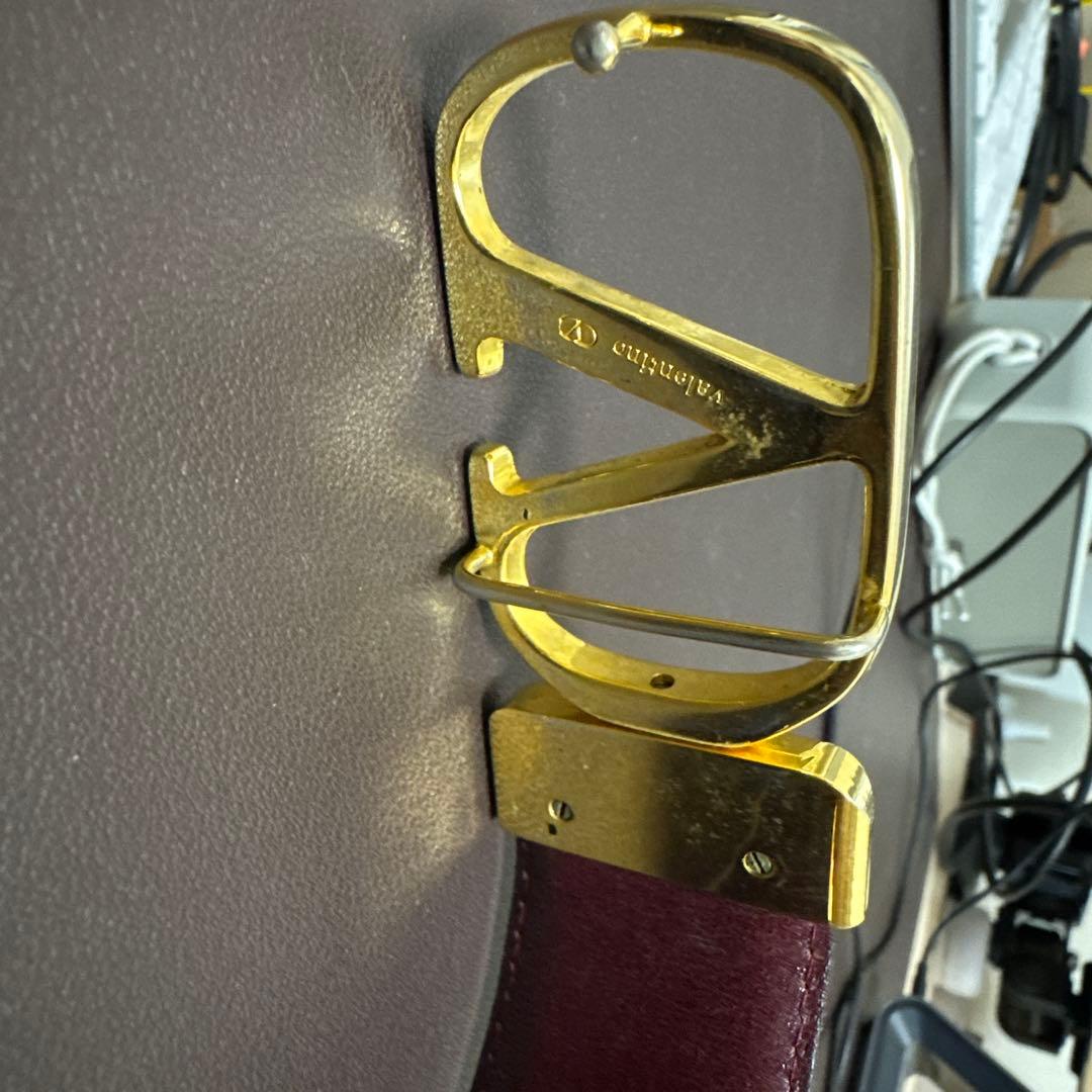 Valentino ブラック レザー ベルト