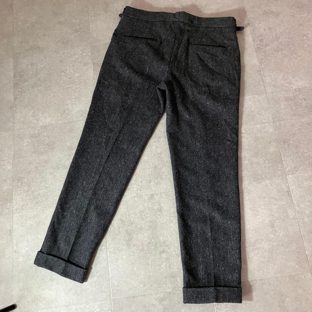 TAGLIATORE P-BRENT ヘリンボーン ウール スラックス/48