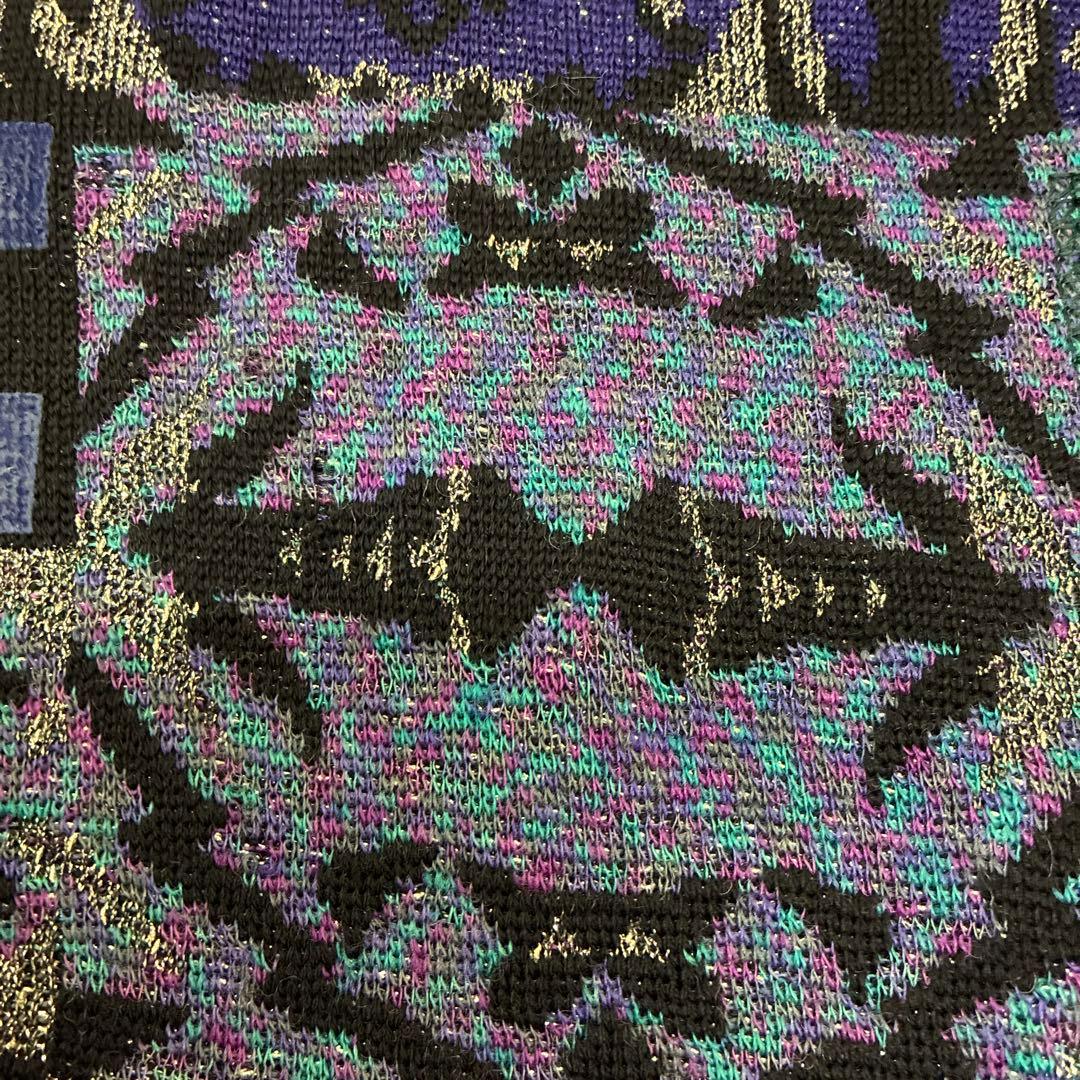 J's ジャンボ尾崎 ブリヂストン 銀糸 ラメ ゴルフ セーター ニット 90s