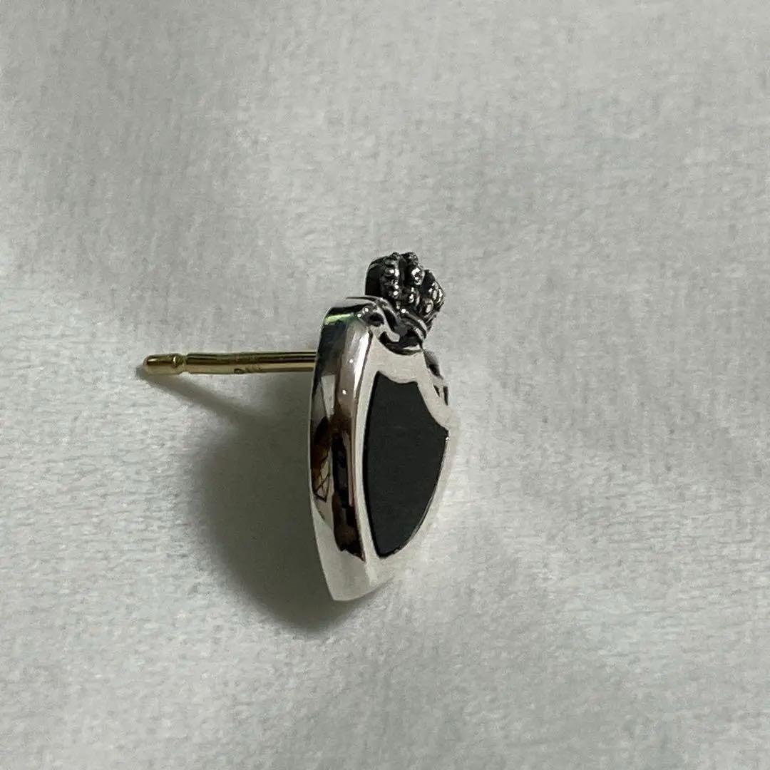 美品　ジャスティンデイビス ピアス シルバー925 王冠　盾