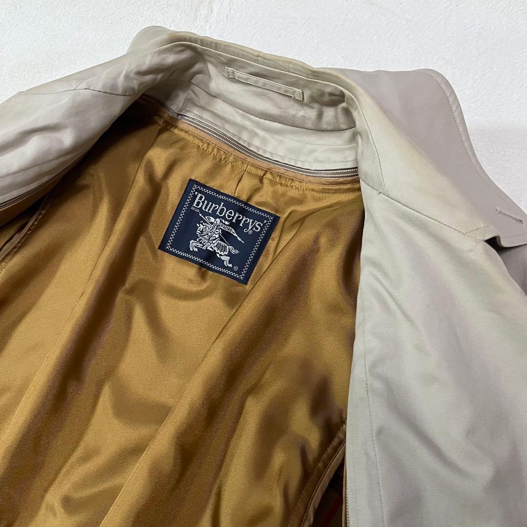 【美品】バーバリーズ　ステンカラー　ノバチェック　ライナー付　￼ベージュ　L