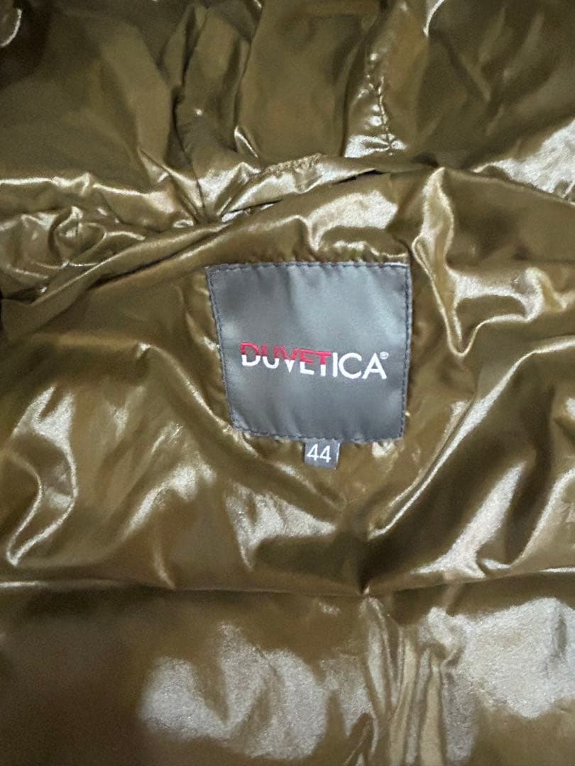 DUVETICA オレンジダウンジャケット フード付き