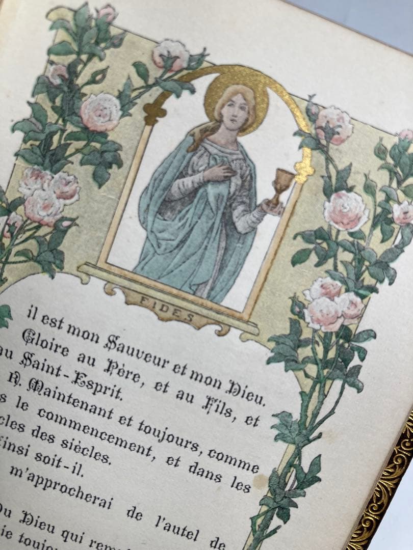 アール・ヌーヴォー　1899年　ミセル　フランスアンティーク　祈祷書　19世紀