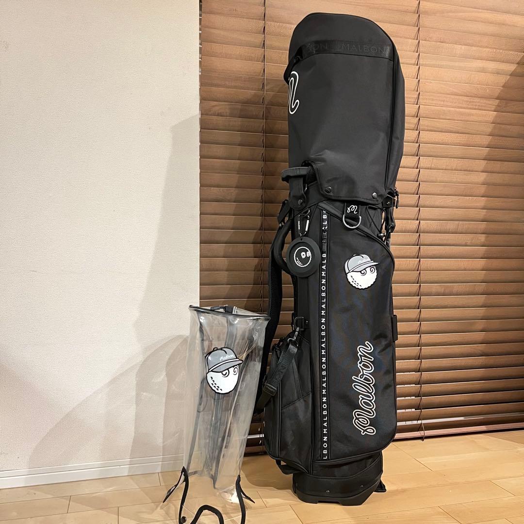 【即発送】25 MALBON マルボンゴルフ キャディバッグ ゴルフバッグ BK