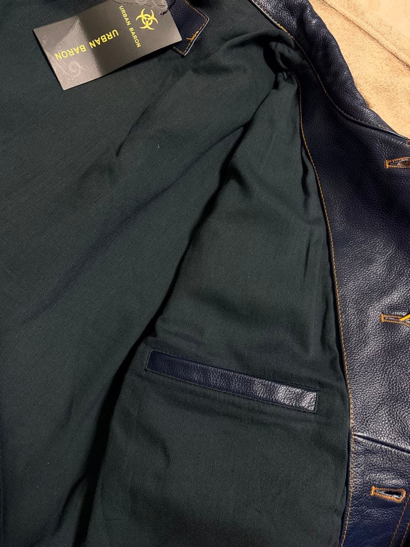 未使用 URBAN BARON 牛革 レザーGジャン レザージャケット 美品