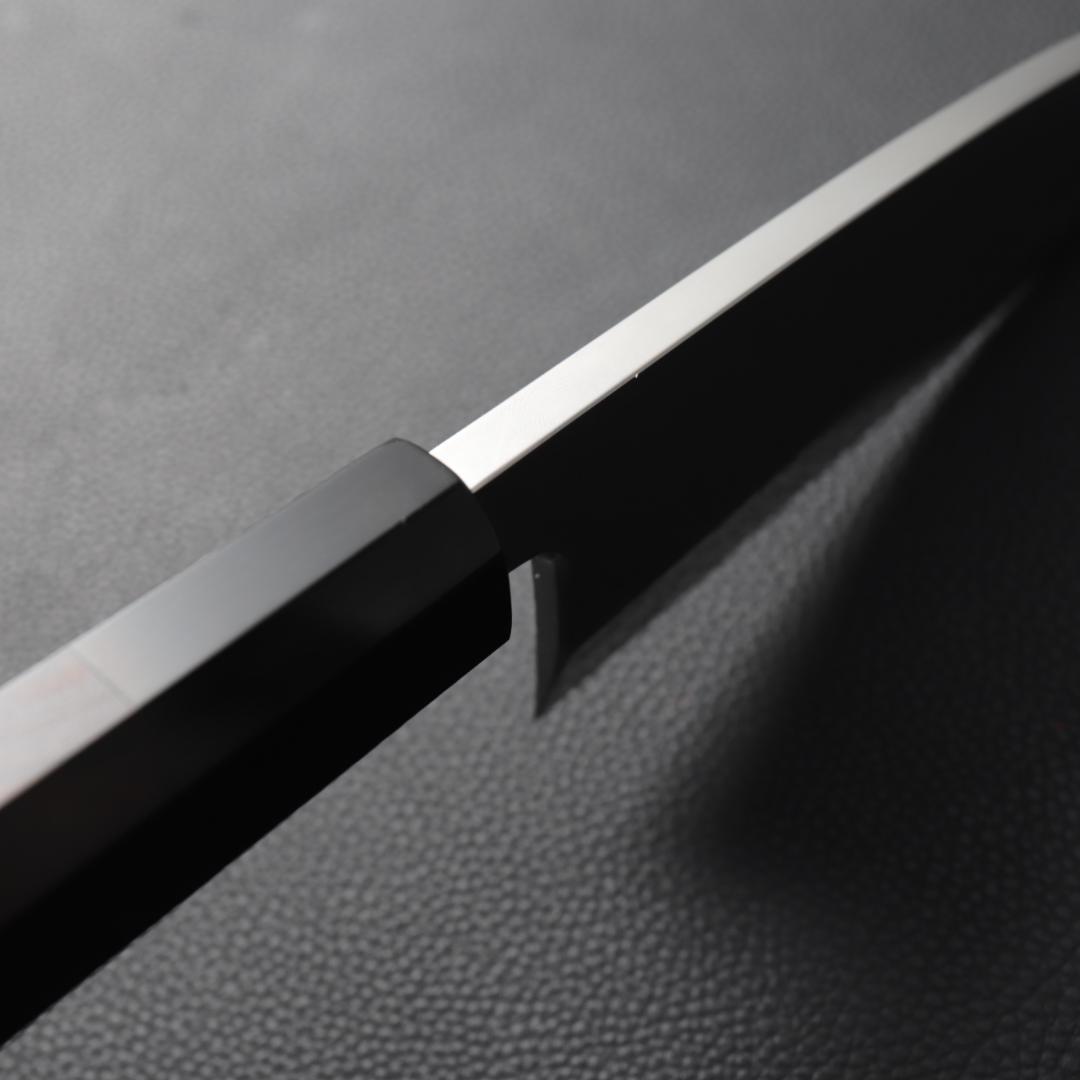 10781鏡面仕上げ出刃包丁5寸 刃は究極の切れ味 刺身包丁 黒檀黒水牛角八角柄