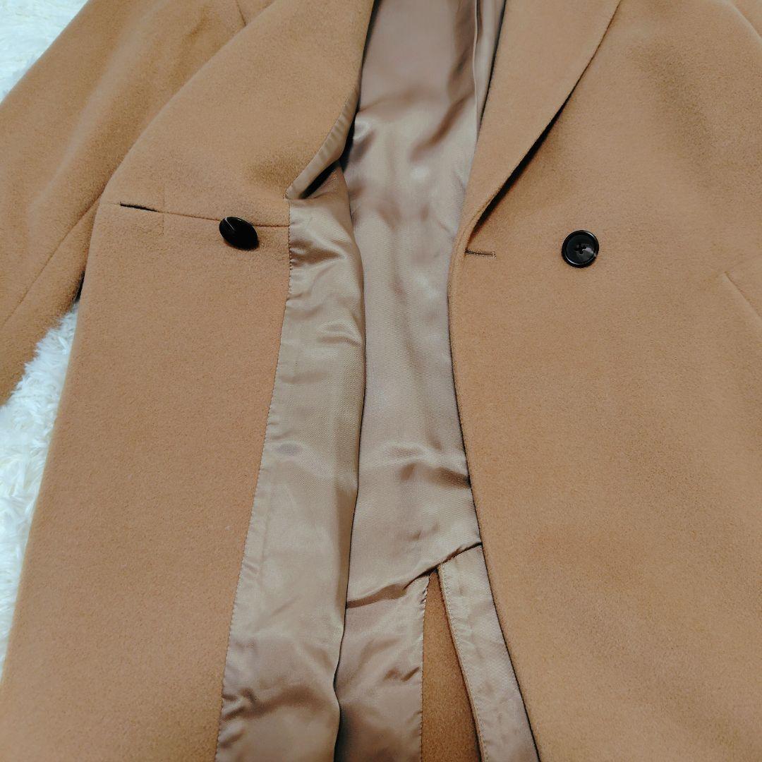 【カシミヤ混美品】UNITED　ARROWS　チェスターコート　キャメル　36