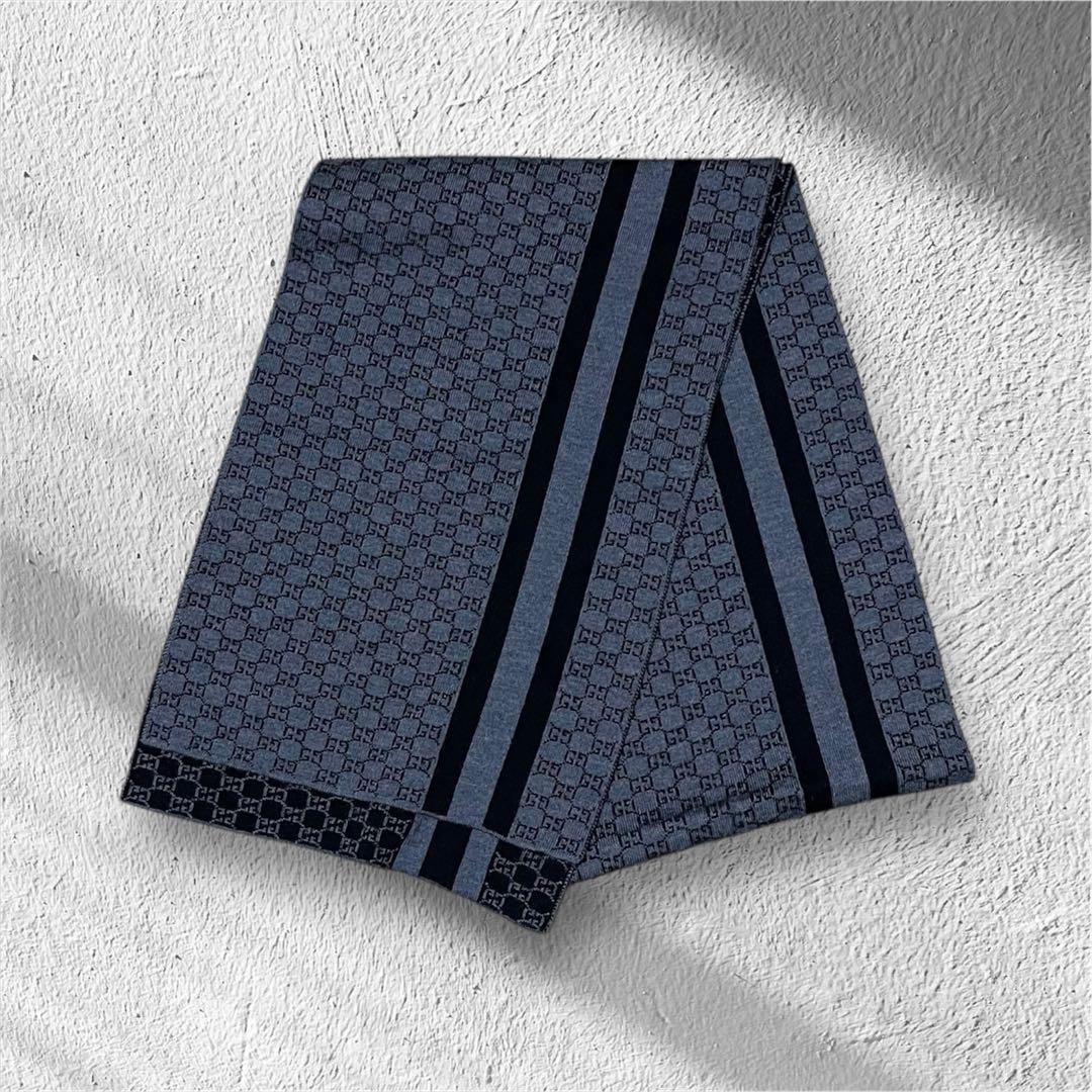 今*ム様 GUCCI グッチ GGパターン リバーシブルマフラー 30x188c