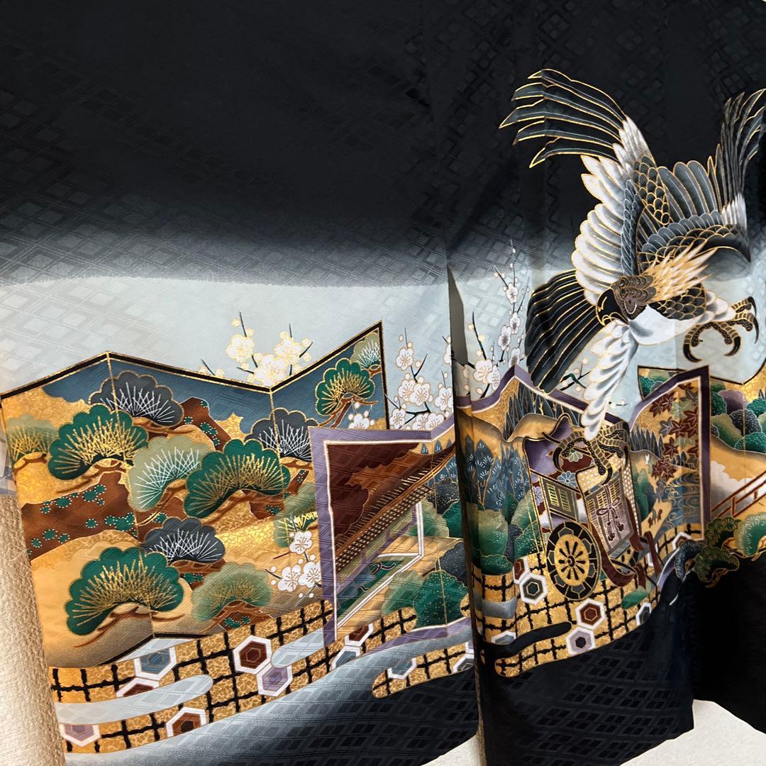 七五三　5歳男の子用　羽織・袴セット　鷹