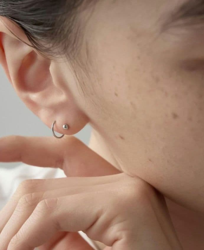 Jouete【ジュエッテ】[ピンズ] PT900 ピアス コイル（片耳用）