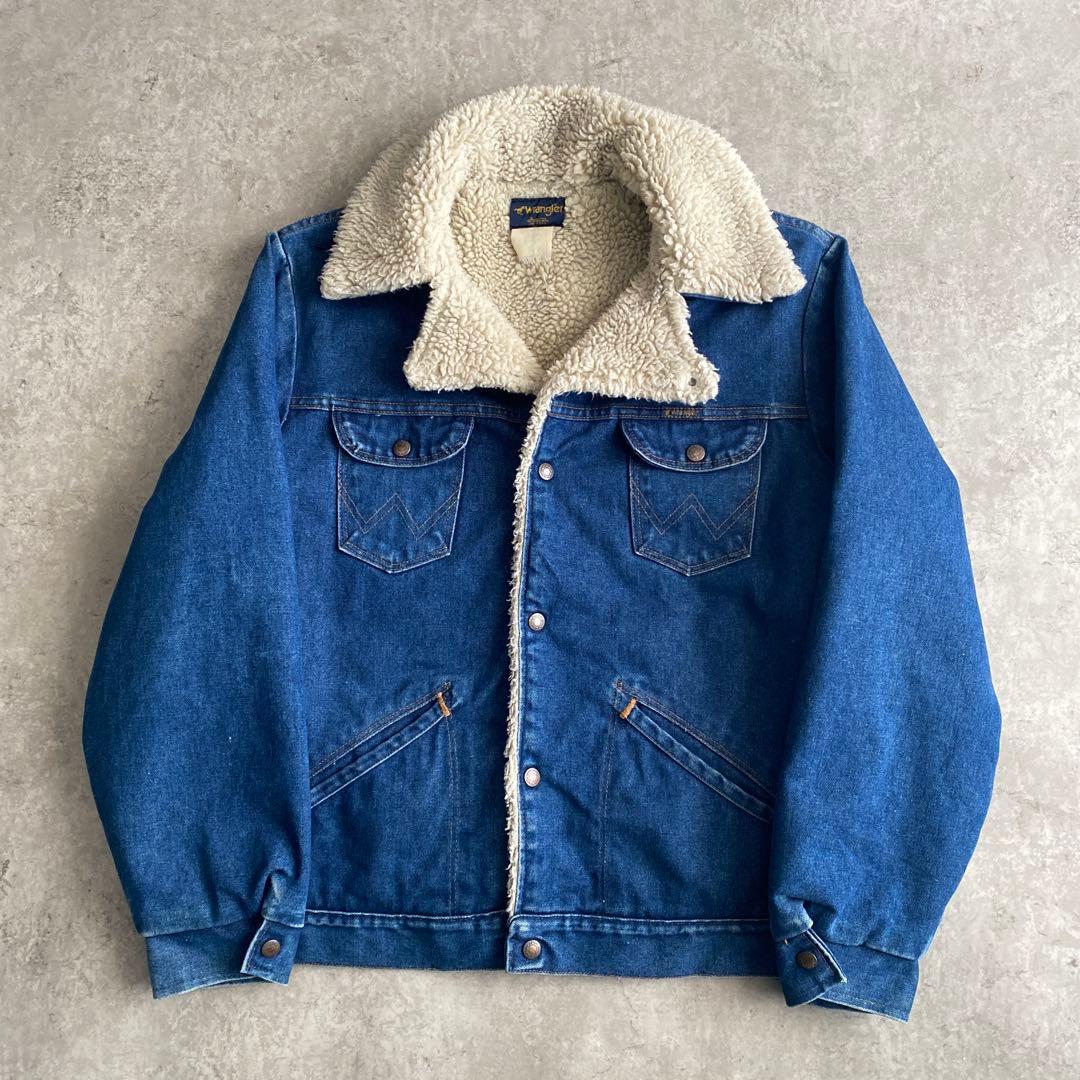 キムタク着 80s ラングラー デニム ボア ジャケット USA製 L