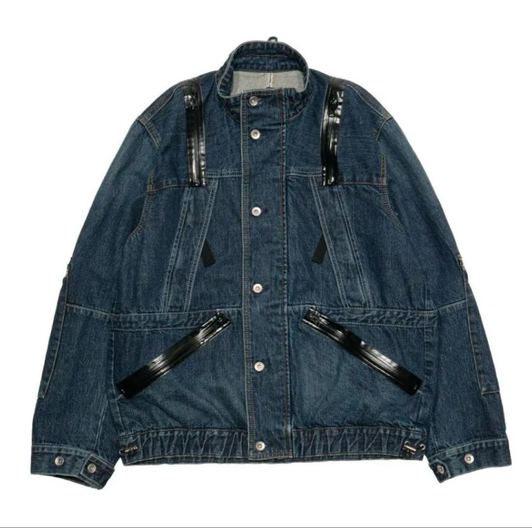 新品sacai 26ss デニムブルゾン ブルー 2 - メルカリ
