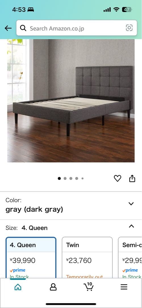 Zinus ベッドフレーム クイーン