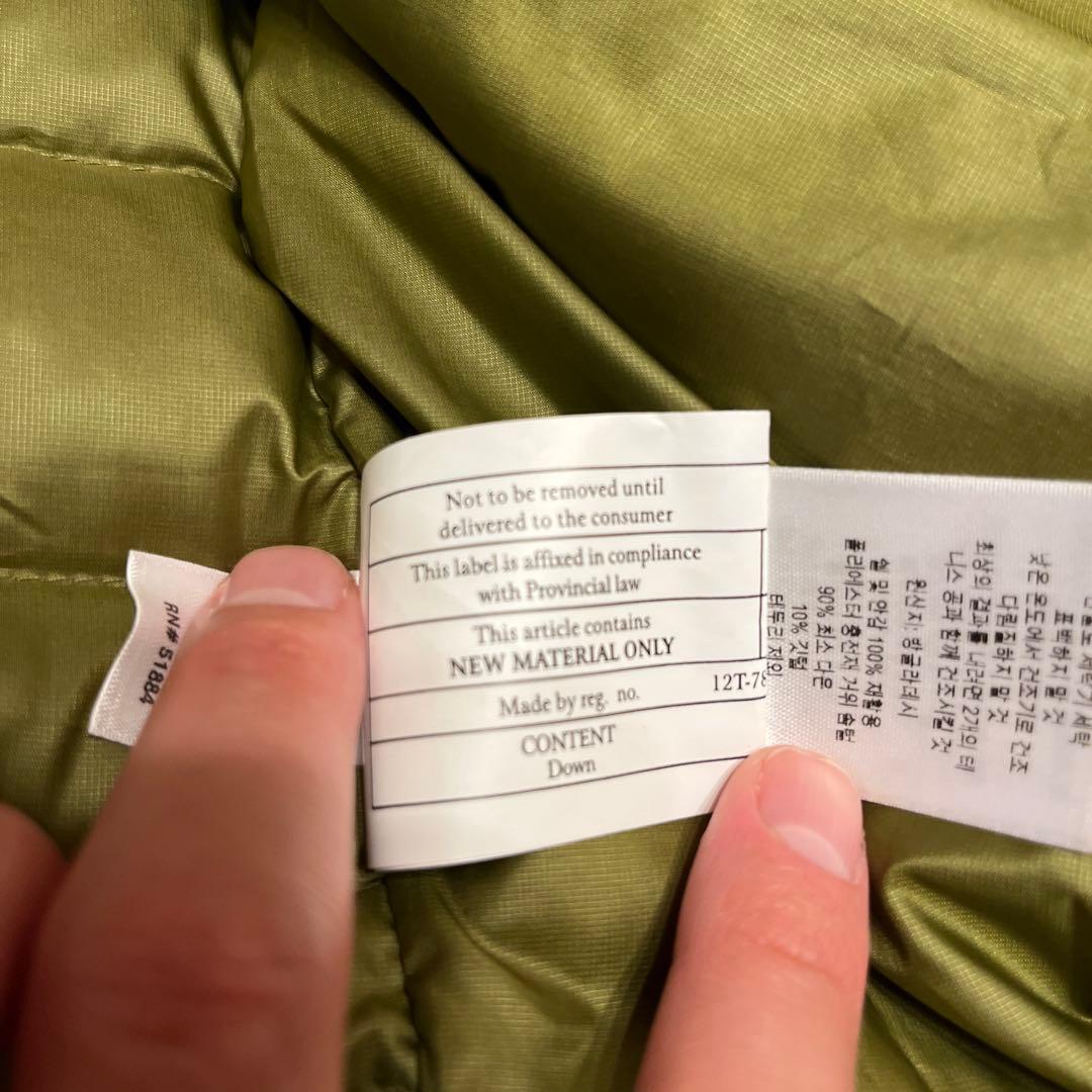 スパイク patagonia ダウンジャケット ライトカーキ グリーン系