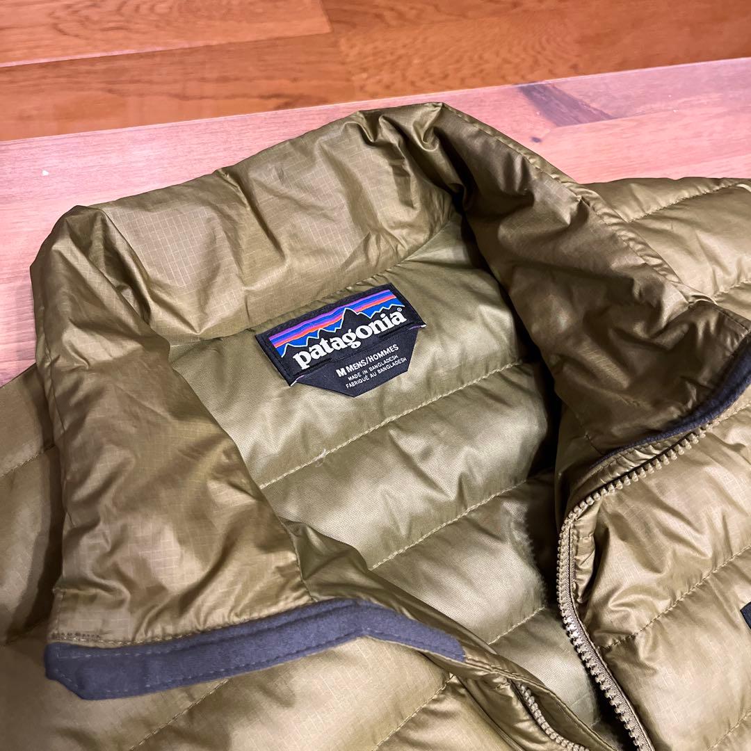 スパイク patagonia ダウンジャケット ライトカーキ グリーン系