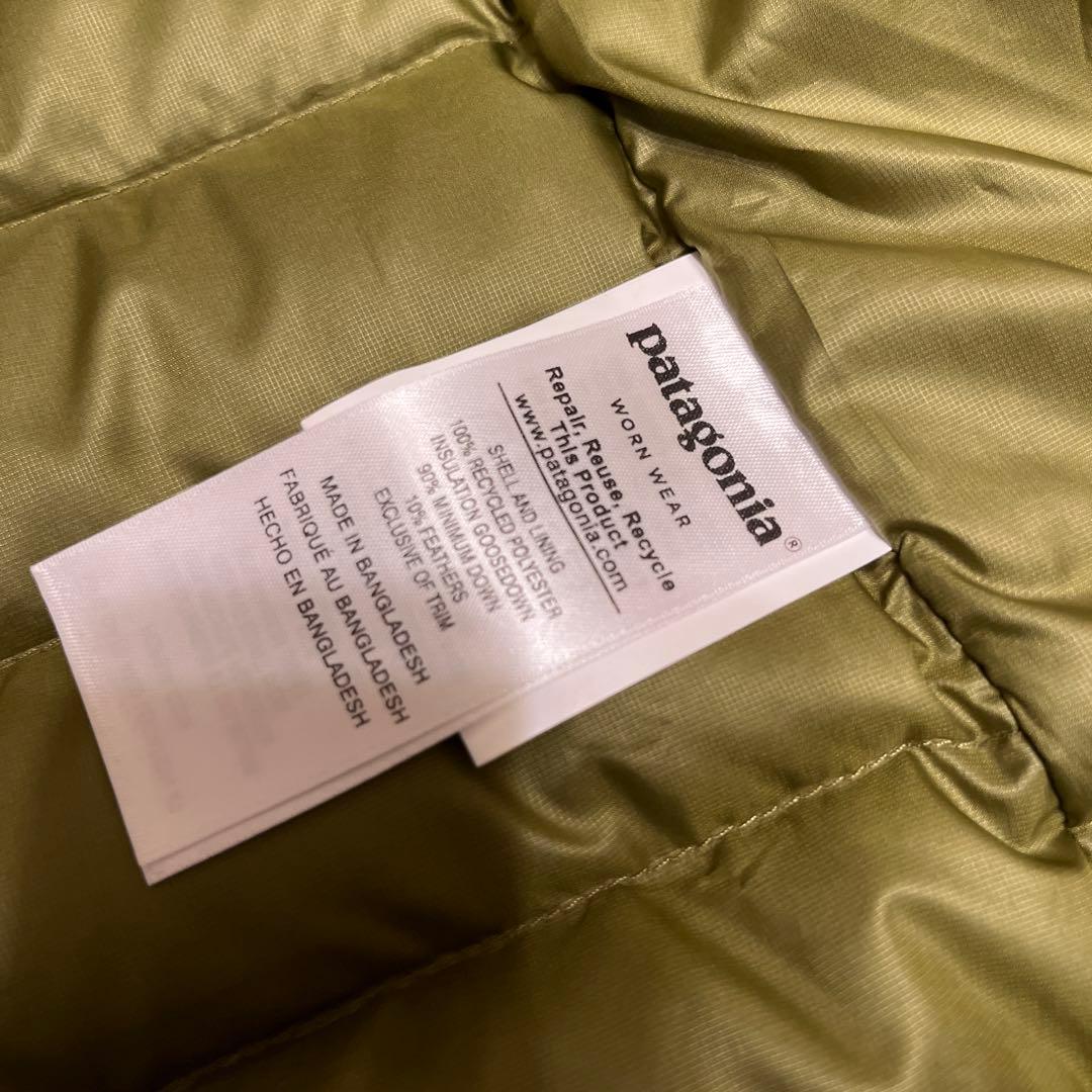 スパイク patagonia ダウンジャケット ライトカーキ グリーン系