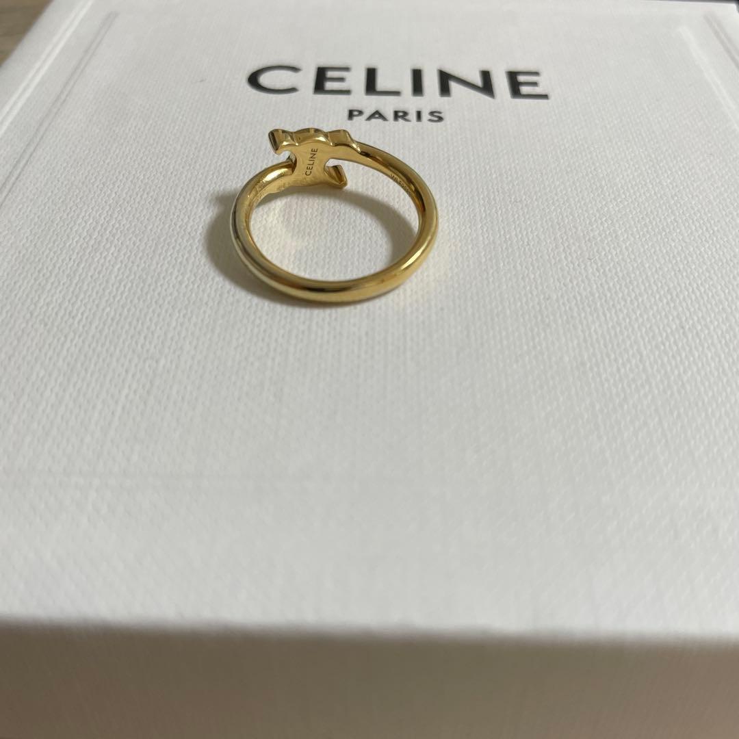 CELINE アシンメトリックリング　ゴールド