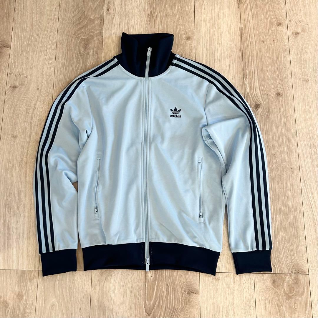 アディダス オリジナルス トラックジャケット L 水色x紺 クラシック TT