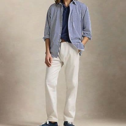 新品未使用 ポロラルフローレン オックスフォード ボタンダウンシャツ ストライプ